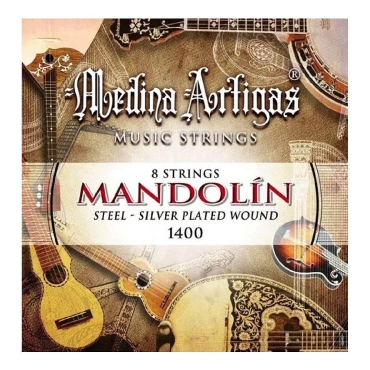Encordado mandolina 8 cuerdas Medina Artigas 1400-8