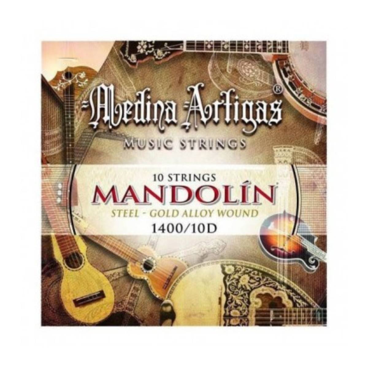 Encordado mandolina 10 cuerdas Medina Artigas 1400-10